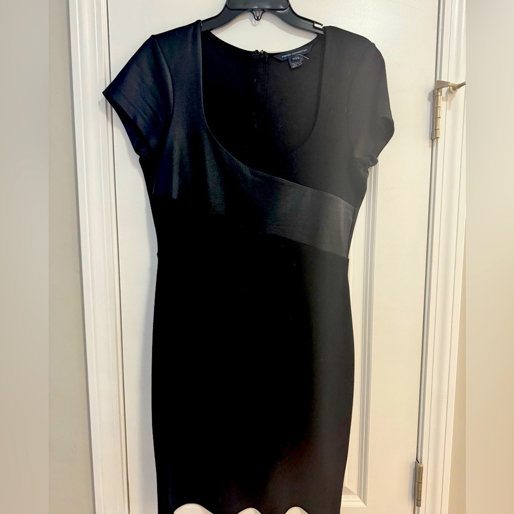 French Connection Scoop Neck Black Dress